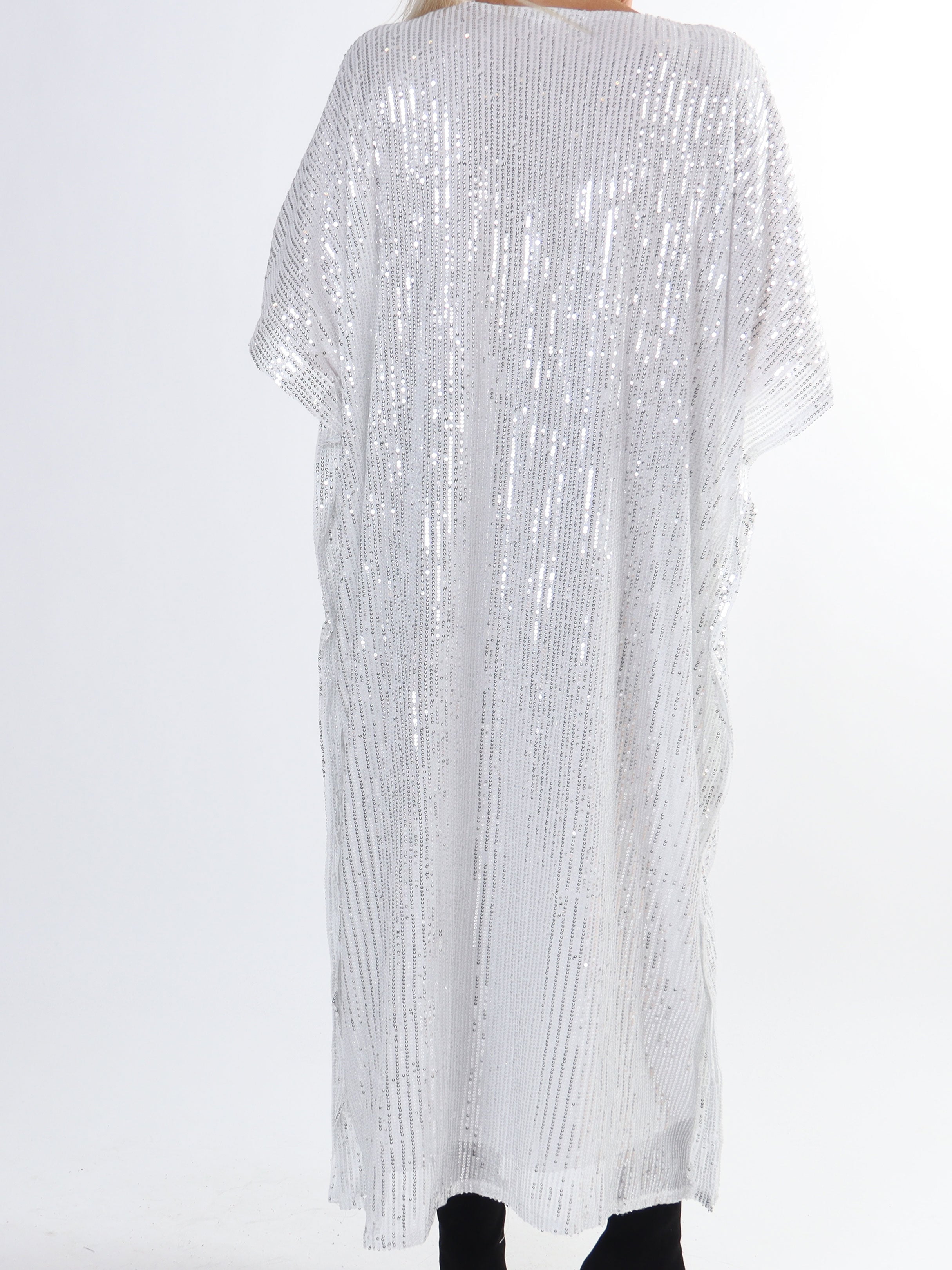 Azmina Long - Lång plus size-tunika med paljetter